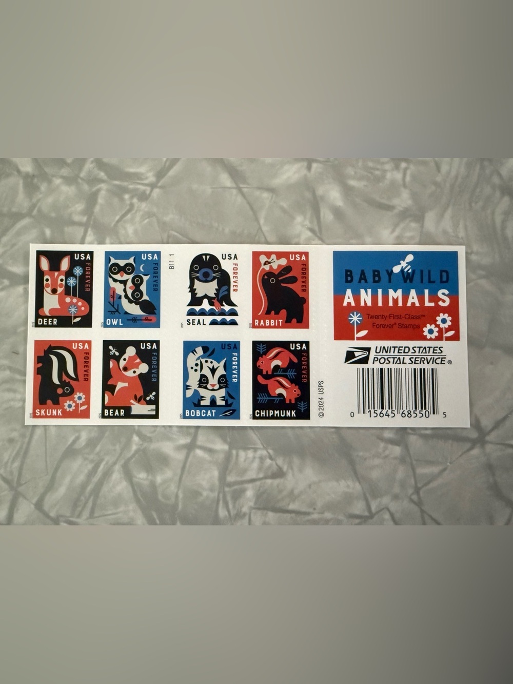 Small Pets Postal Stamp Sticker Sheet - Red, Blue, Black